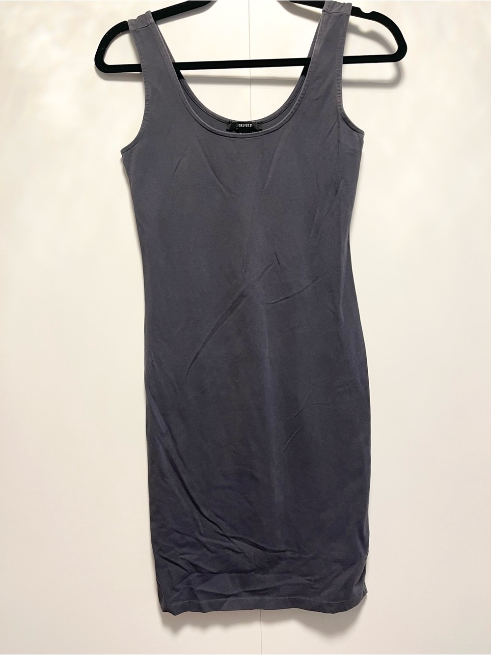 Charcoal fitted tank dress, size small